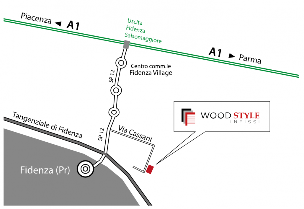 Woodstyle Infissi Fidenza (PARMA) mappa