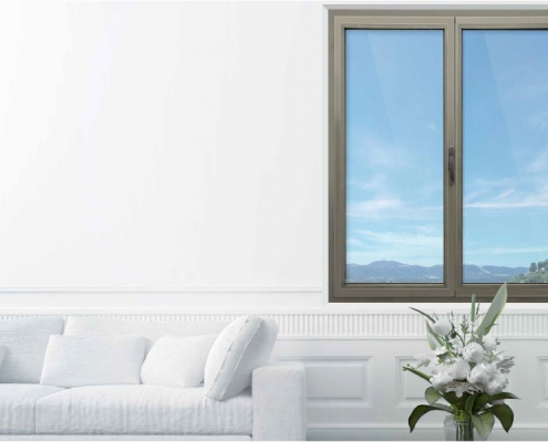 Finestre e portefinestre in alluminio TOP 65 minimale