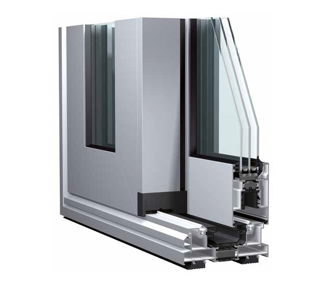 porte-finestre scorrevoli in alluminio - C160 - sezione porte-finestre scorrevoli in alluminio - C160