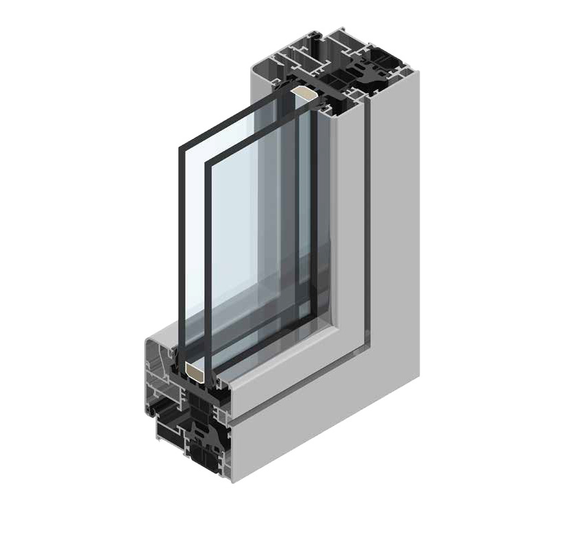 Finestre e portefinestre in alluminio TOP 65 minimale